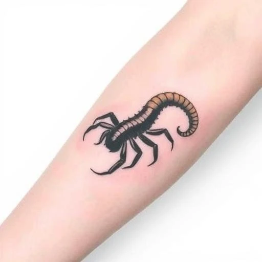 Powerful Striking Scorpion in Orange & Black